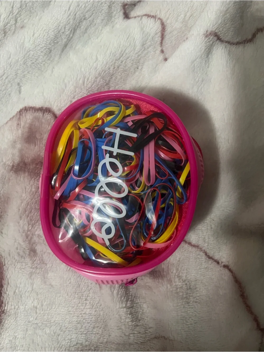 Mini Elastic Hair Bands w Pouch- Multicolor